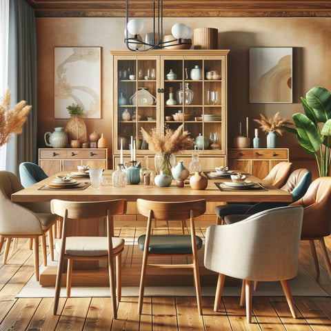 A stylish and modern dining room