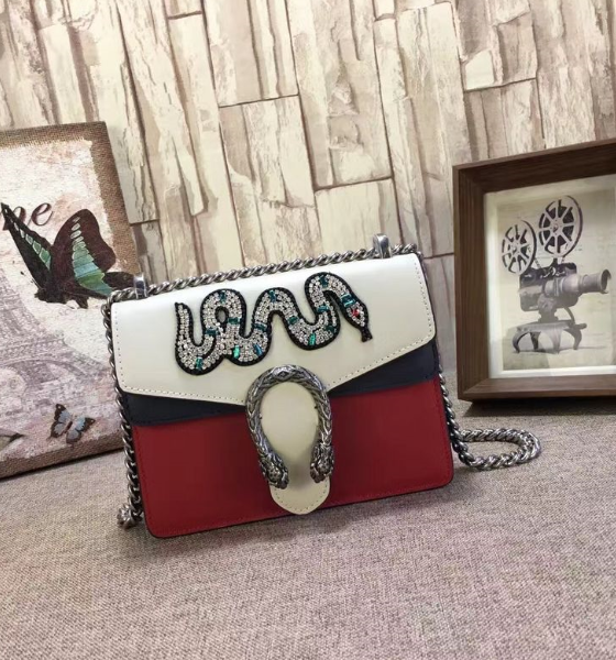 dionysus embroidered leather mini bag