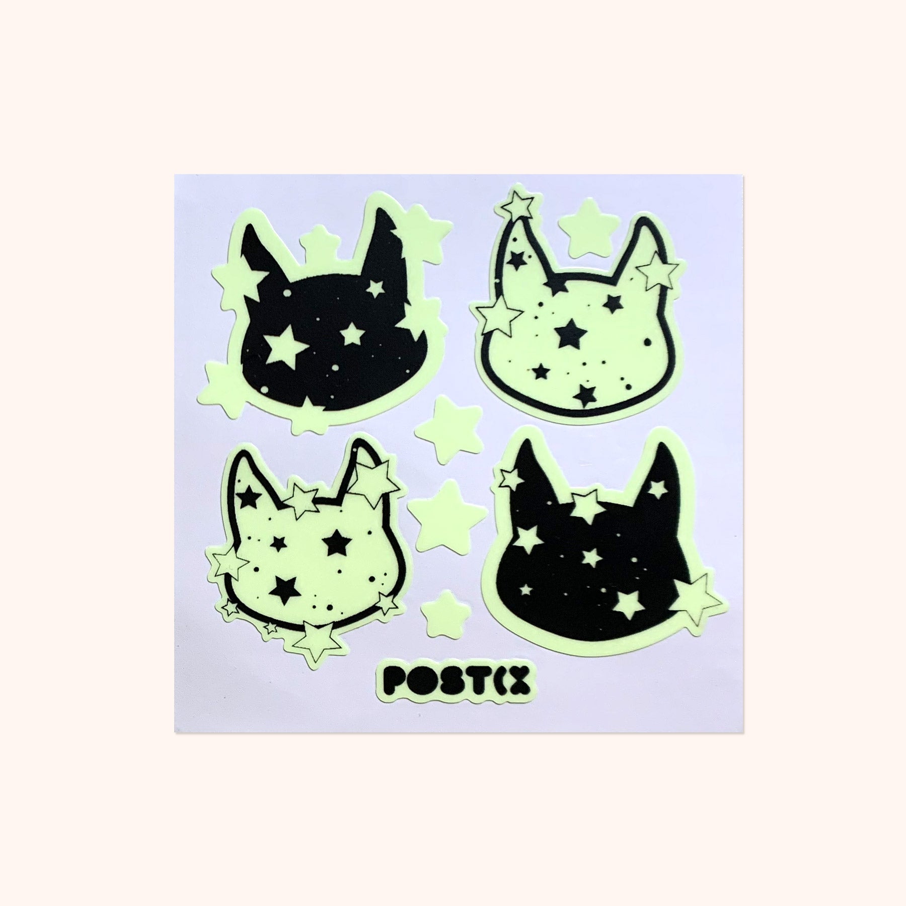 Celestial Animals A6 Glow-in-the-Dark Sticker Sheet – Postix Sticker Club