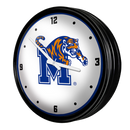 Memphis Tigers: Retro Lighted Wall Clock