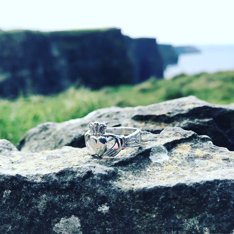 claddagh ring on cliffs of moher 