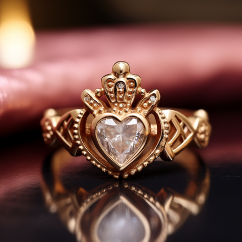 diamond claddagh ring 