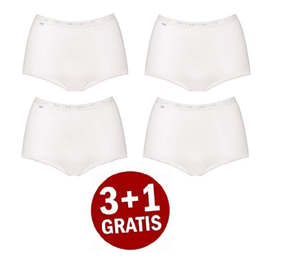 wijs hout diepgaand Sloggi - Basic+ Maxi 4-pack - White – Into Underwear