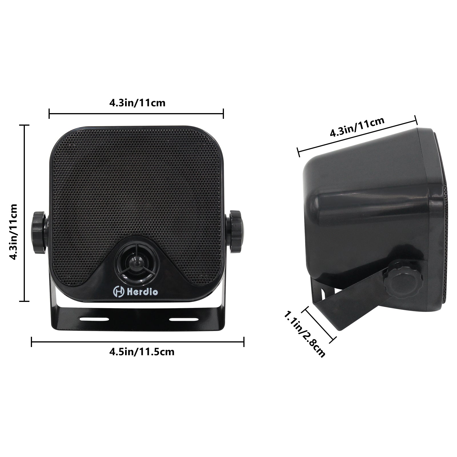 UTV Bluetooth Receiver Speaker Kit + 4
