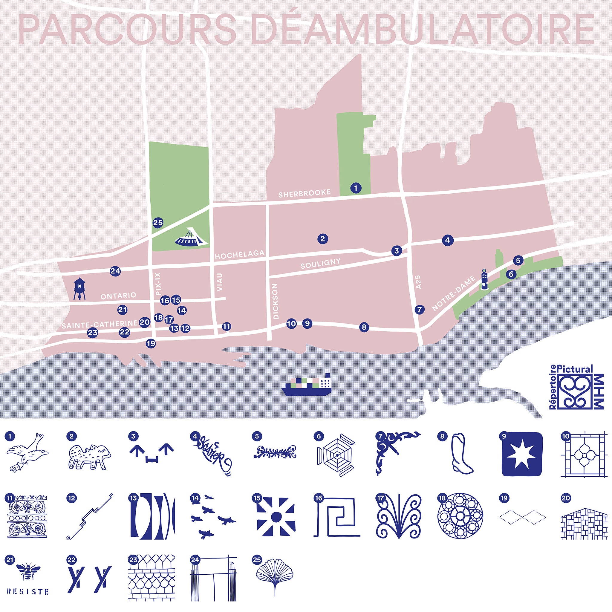 Carte du parcours déambulatoire MHM