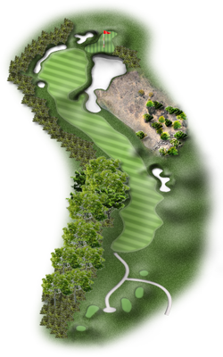 Aerial image from a Yardage Book