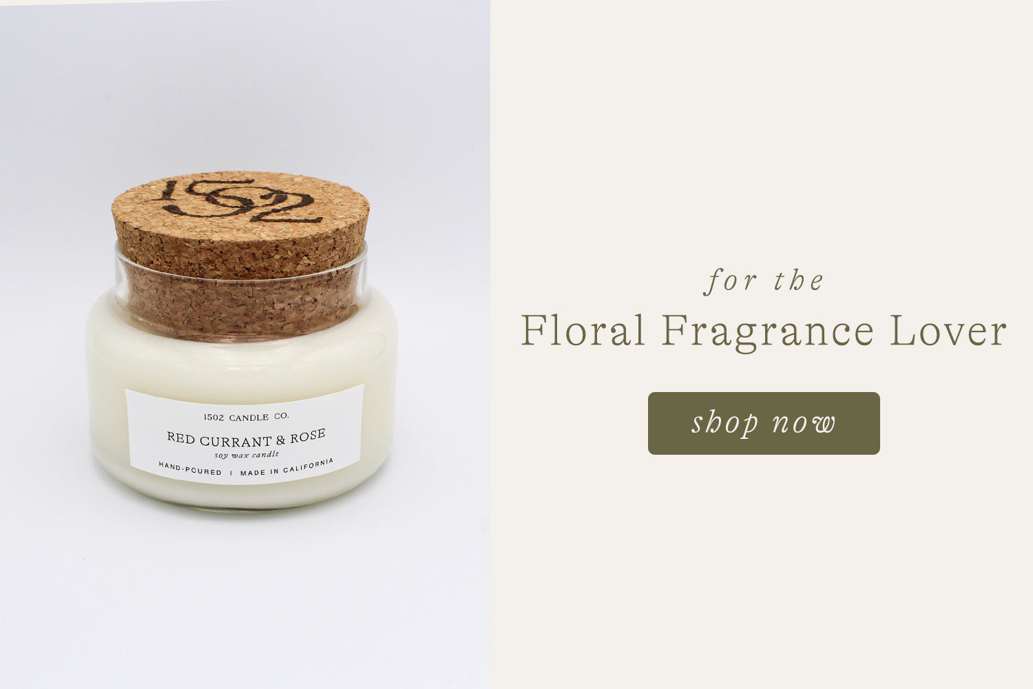 1502 Candle Co. Gift Guide - for the floral fragance lover.