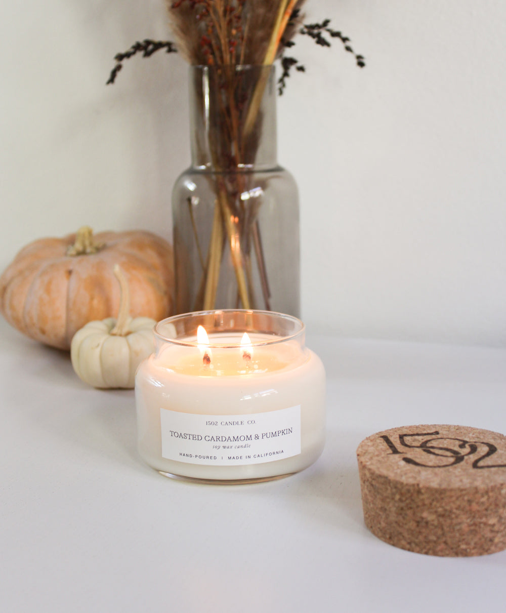 Toasted Cardamom and Pumpkin candle.