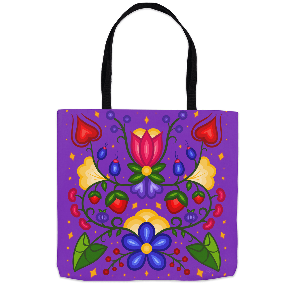 Purple Gift Bag Template Floral Pattern Stock Vector (Royalty Free)  149449580