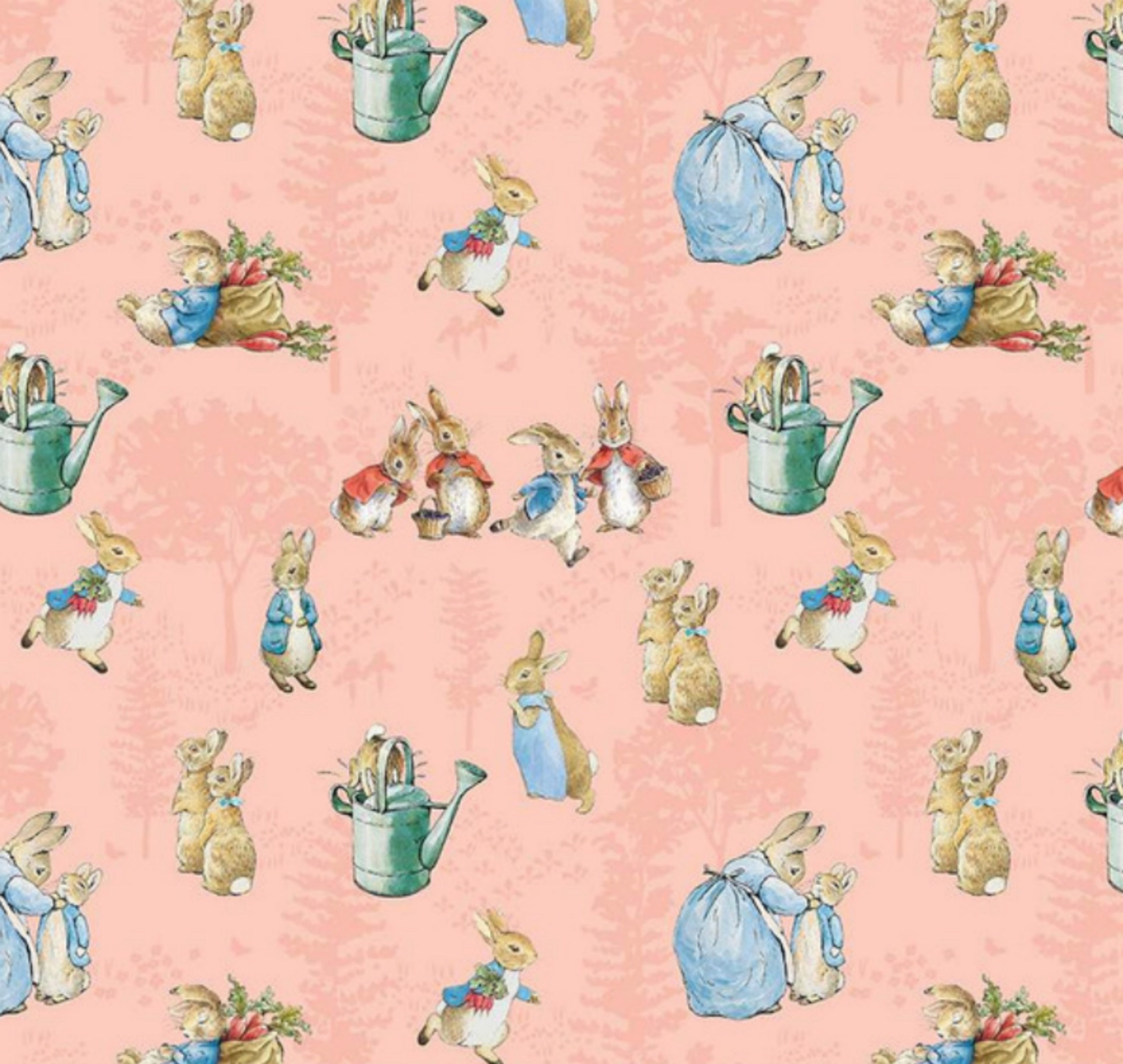 The Tale of Peter Rabbit - Coral - Main Fabric - Riley Blake Designs