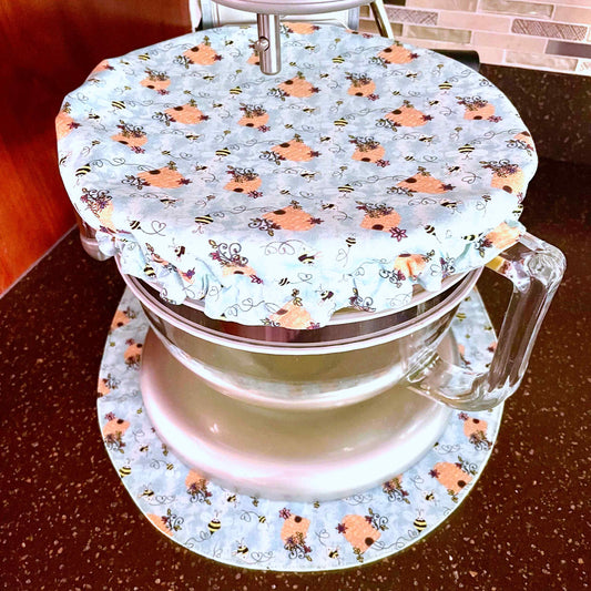 Stand Mixer Bowl Covers - Honeybloom Bees and Flowers Bowl Cover – Dalisay  Design Fabrics