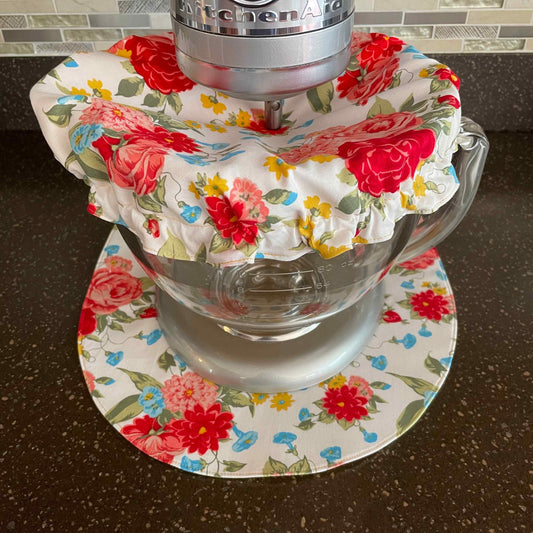 Stand Mixer Bowl Covers - Pioneer Woman Scroll Floral XL Bowl Cover –  Dalisay Design Fabrics