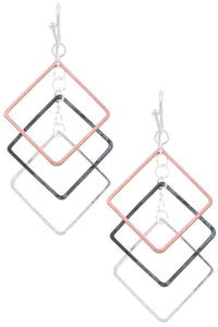 Layered Square Earrings