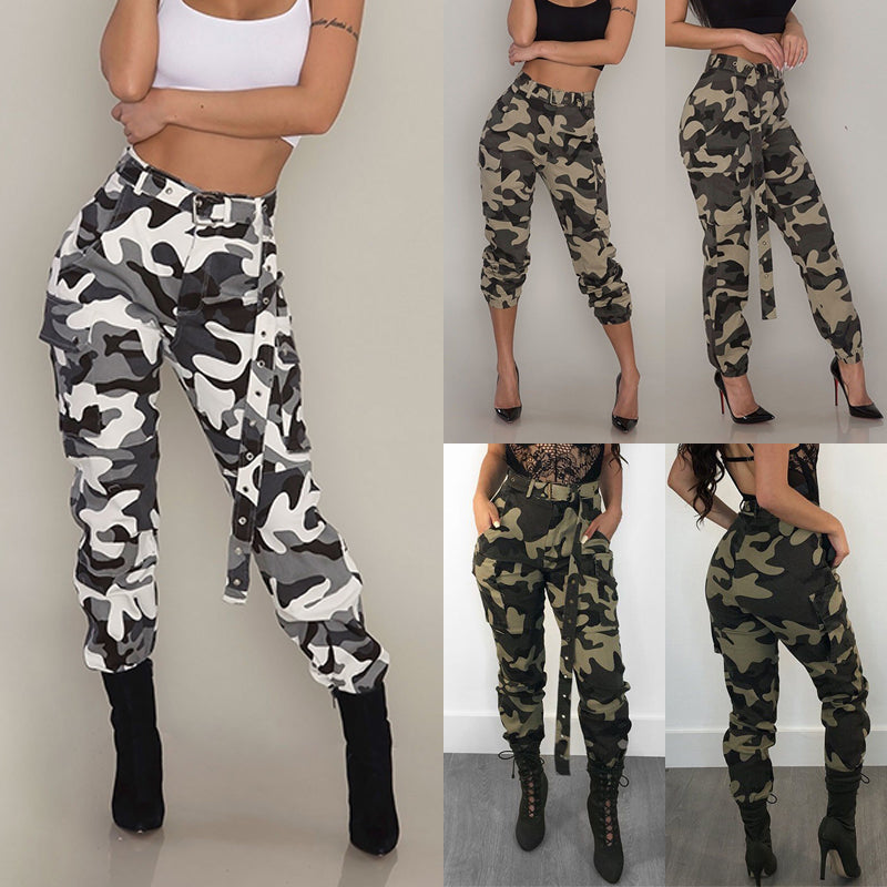 camo jeans women's high waisted