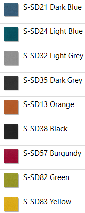 Colours options for Light range