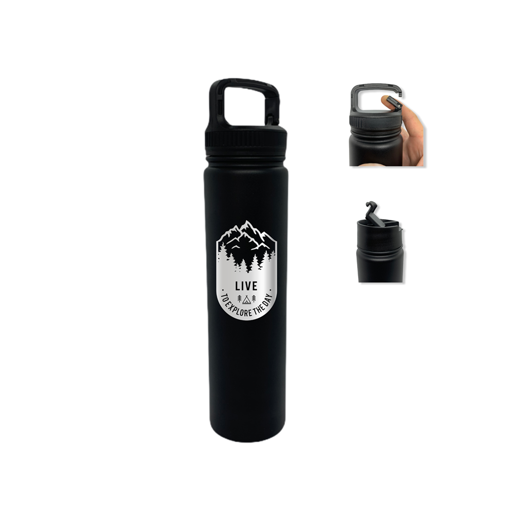 White Flask Water Bottle - Custom Scene