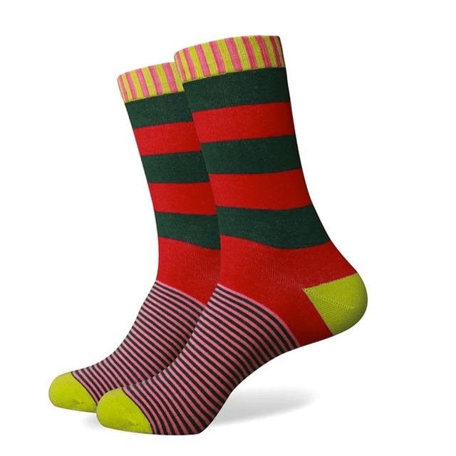 Red & Green Two Stripe Socks – West Socks