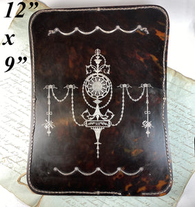 Rare Antique C 1850s French Tortoise Shell And Sterling Silver Folio Antiques Uncommon Treasure