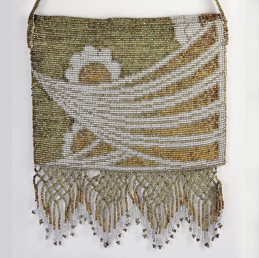 1930s Steel and Glass Beaded Evening Bag, Made in France — Reverie