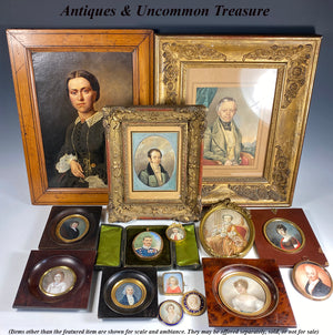 Handel uitzetten Rimpelingen Antique French Portrait of a Dignitary, c.1810-25 Applique Empire Fram –  Antiques & Uncommon Treasure