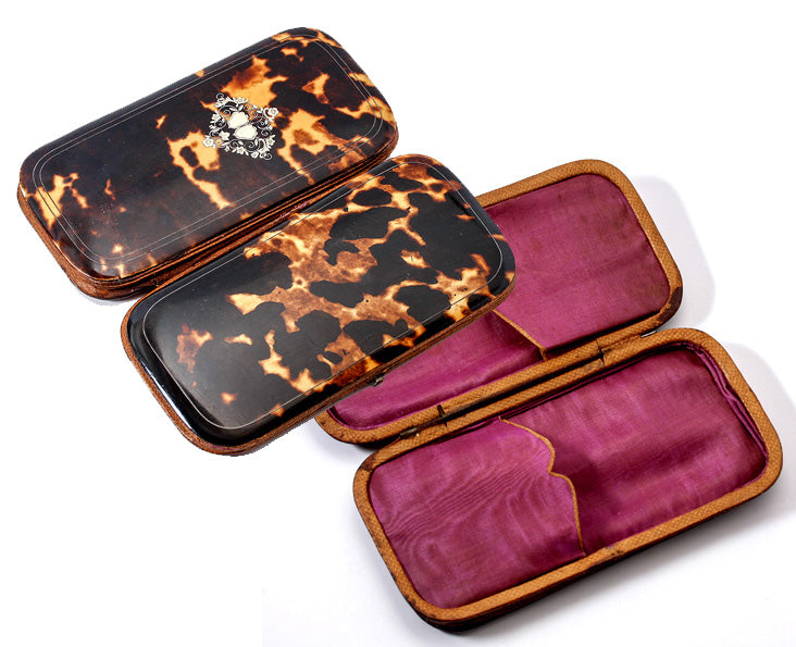 Antique French Pique Worked Tortoise Shell Cigar or Spectacles Case - –  Antiques & Uncommon Treasure