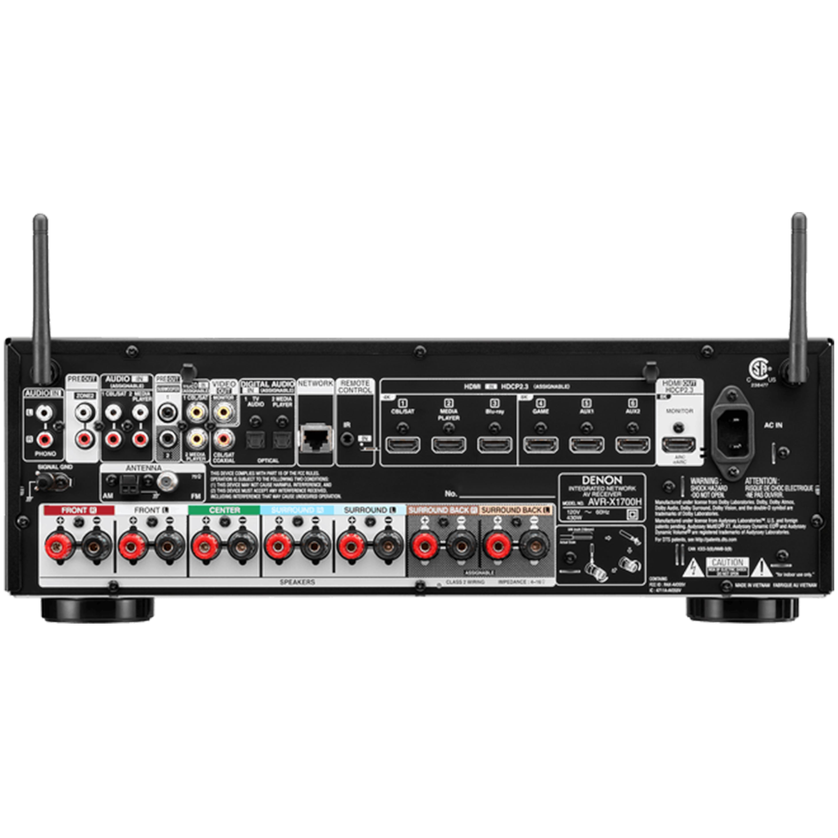 Denon AVR-X580BT - 5.2 Channel 8K & 3D Audio Experience AV