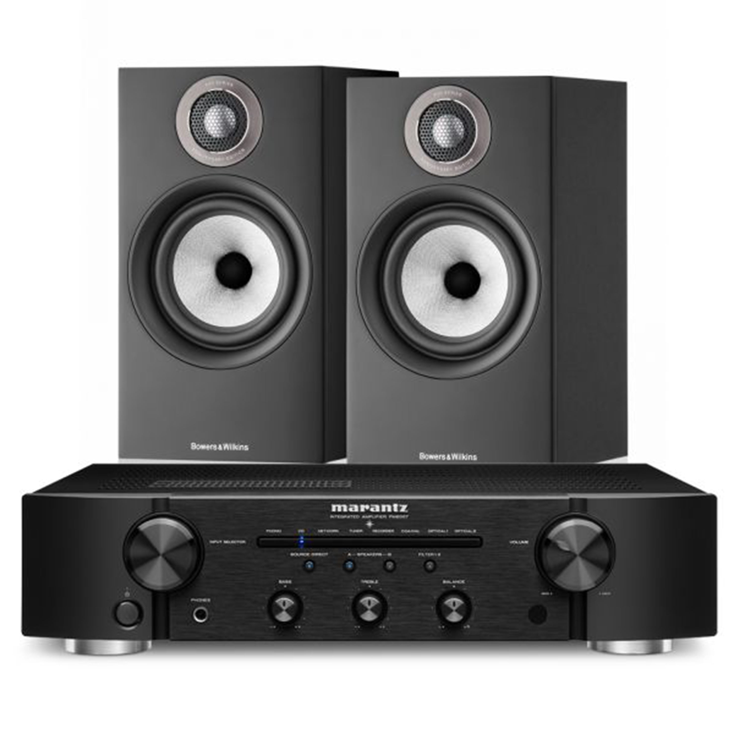 Marantz PM6007 Integrated Amplifier with Bowers & Wilkins 607 S2 Books