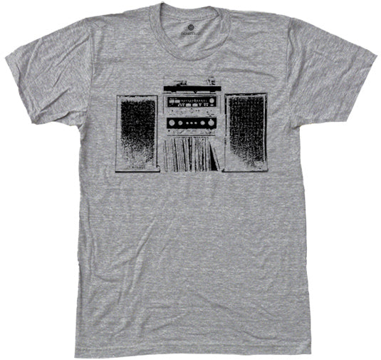 80's Stereo Heather Grey T-Shirt