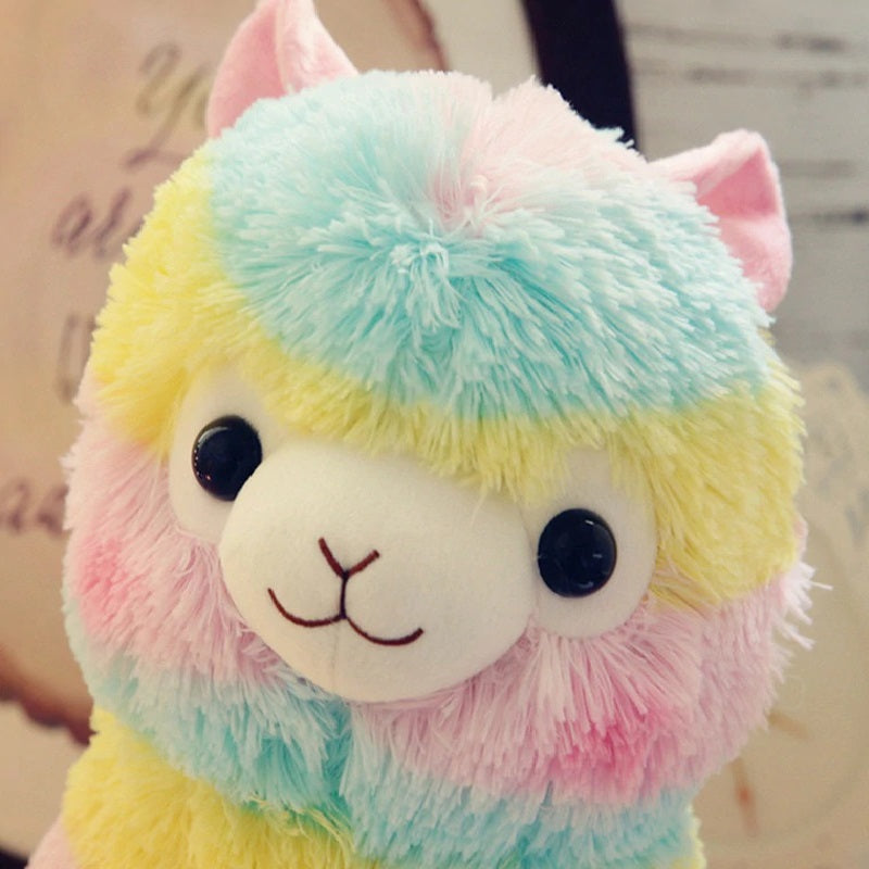 rainbow alpaca plush