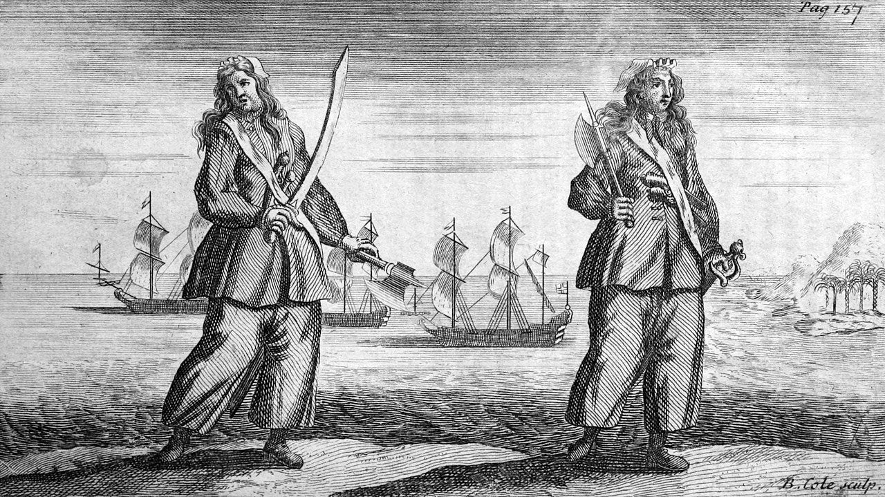 Mary Read and Anne Bonny engraving