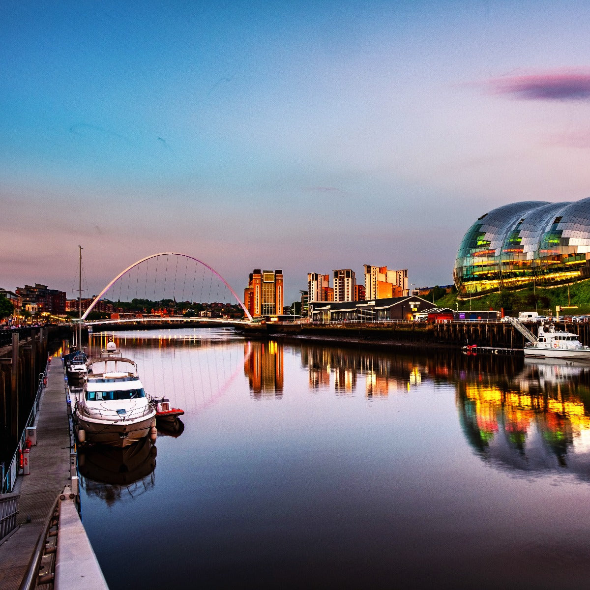 The river and Millenium Bride in Newcastle