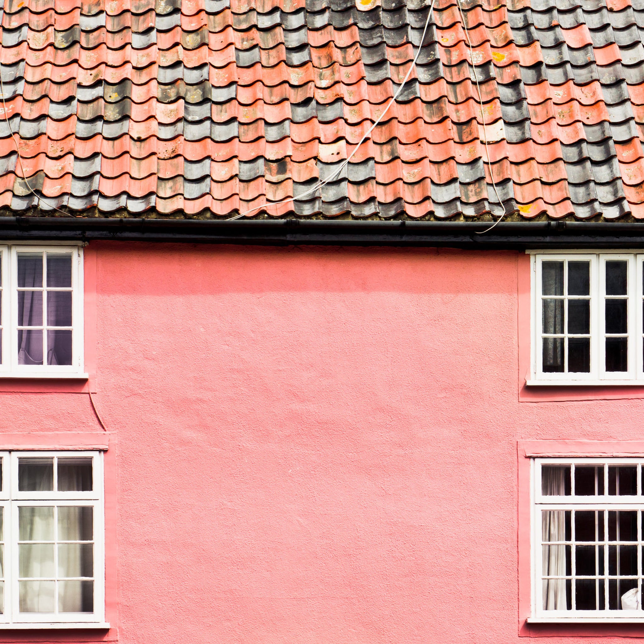 A pink cottage