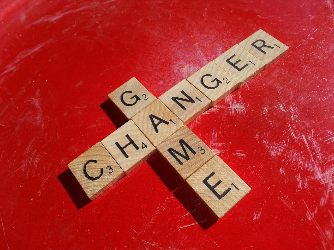 Games to Entertain Kids on a Long Car Journey - Scrabble letters spelling out game changer
