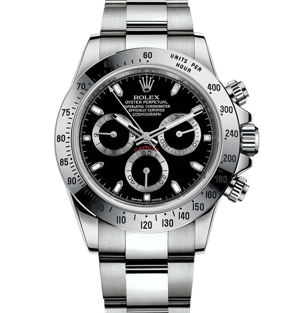 rolex daytona black steel