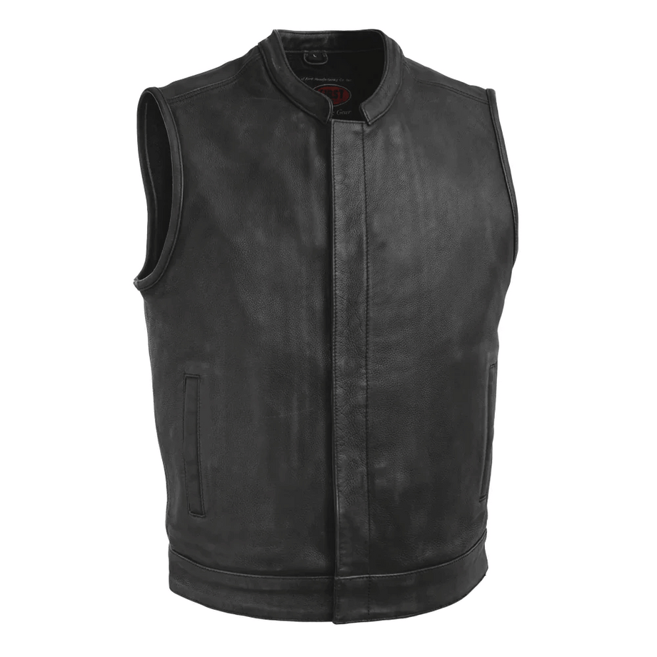 Motorbike Leather Classic Vest – LF-LV-003 – Leathers First