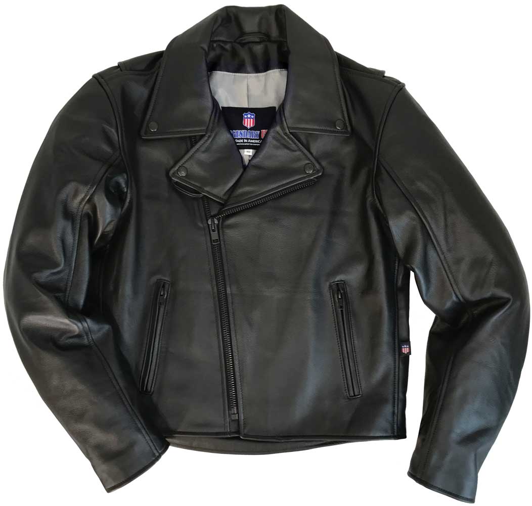 Men S Black Motorcycle Jacket Cowhide Motorcycle Jacket Legendary Usa