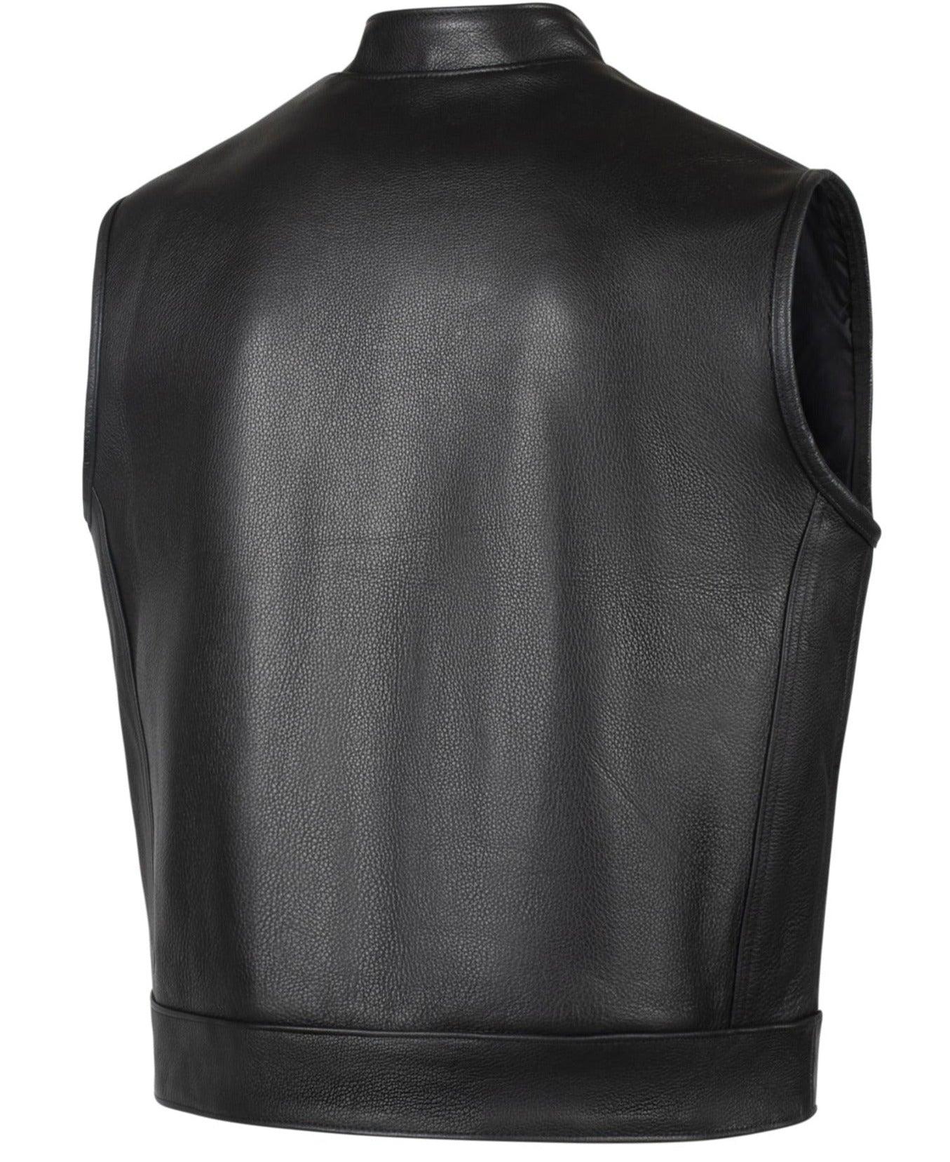 BECK® Mens 566 Black Leather Horsehide Motorcycle Vest