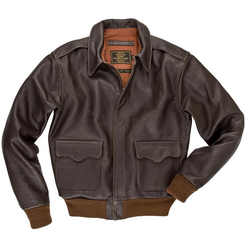 Cockpit USA Mens 40th Anniversary Horsehide A-2 Flight Jacket