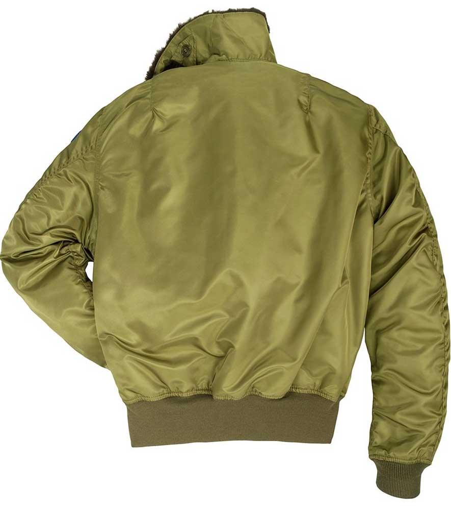 Cockpit USA Mens B-15 1943 Replica Olive Nylon Flight Jacket