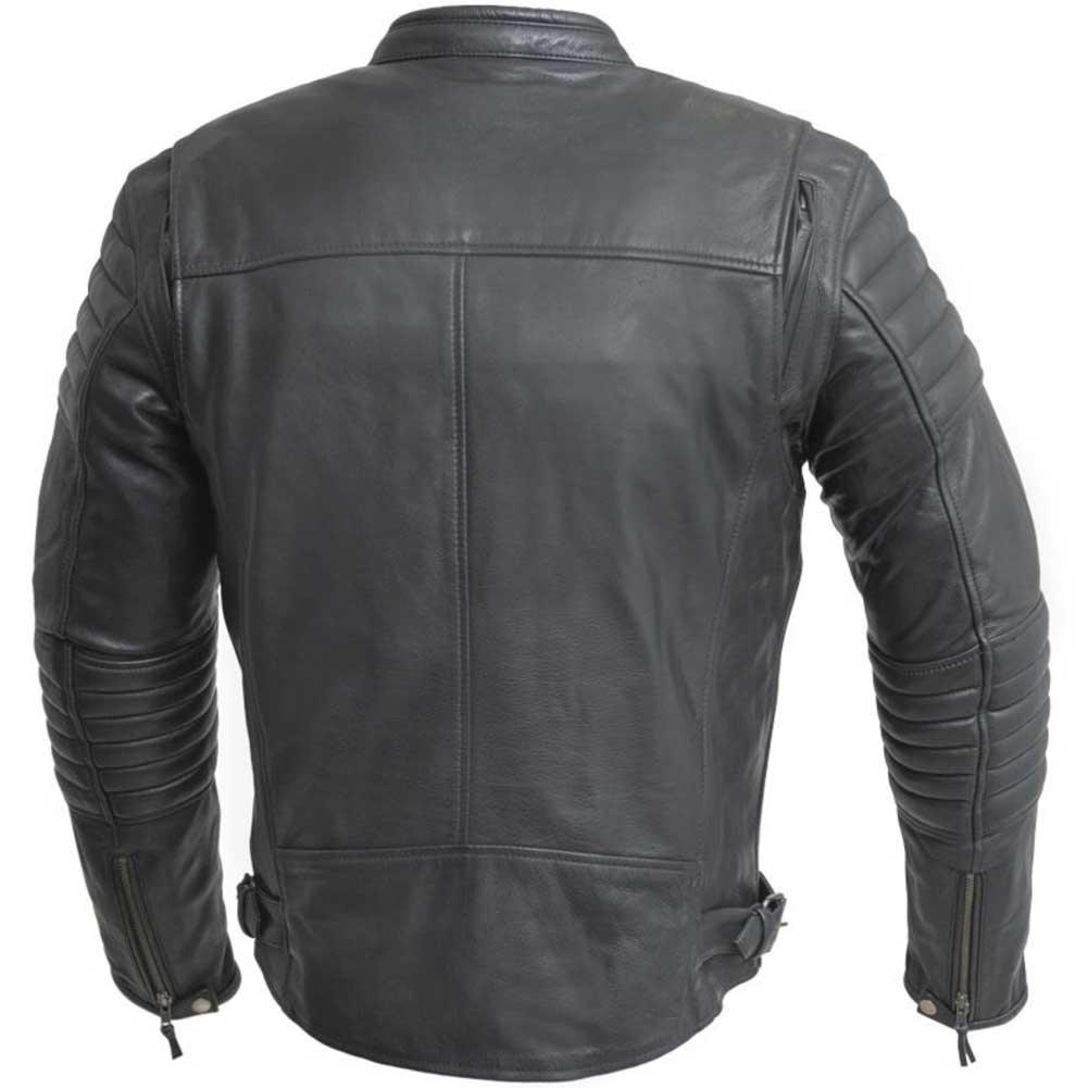 First Mfg Mens Commuter Vented Leather Motorcycle Jacket