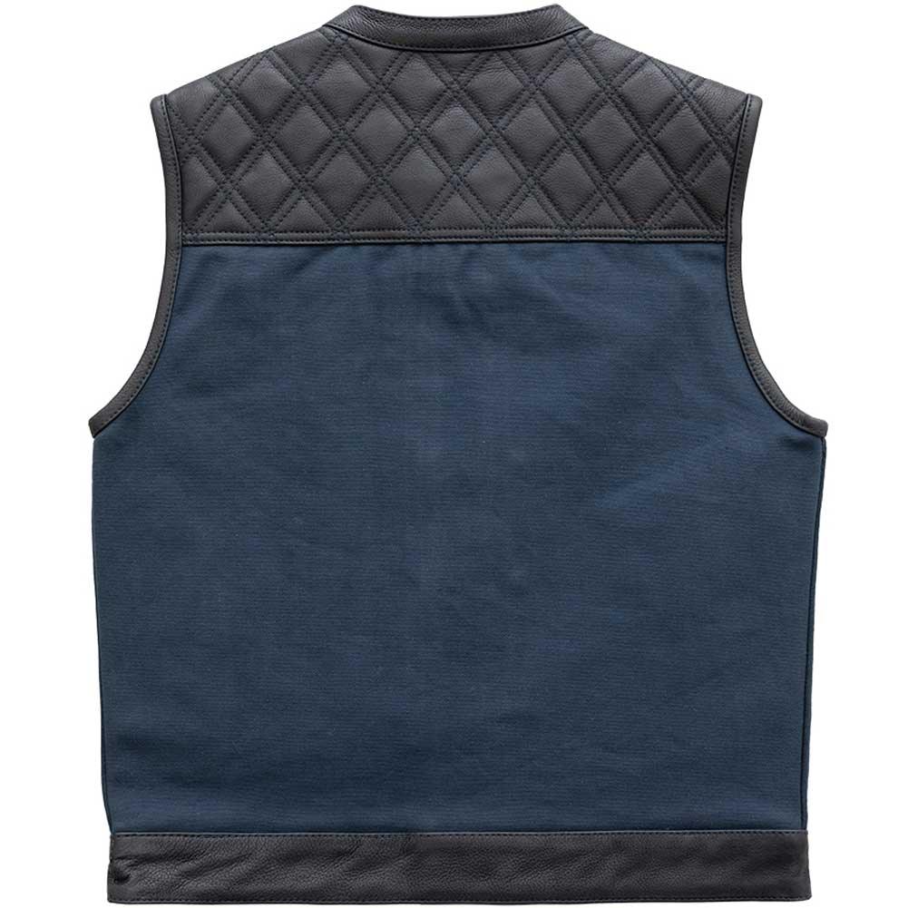 First Mfg Mens Hunt Club Diamond Quilt Leather Vest