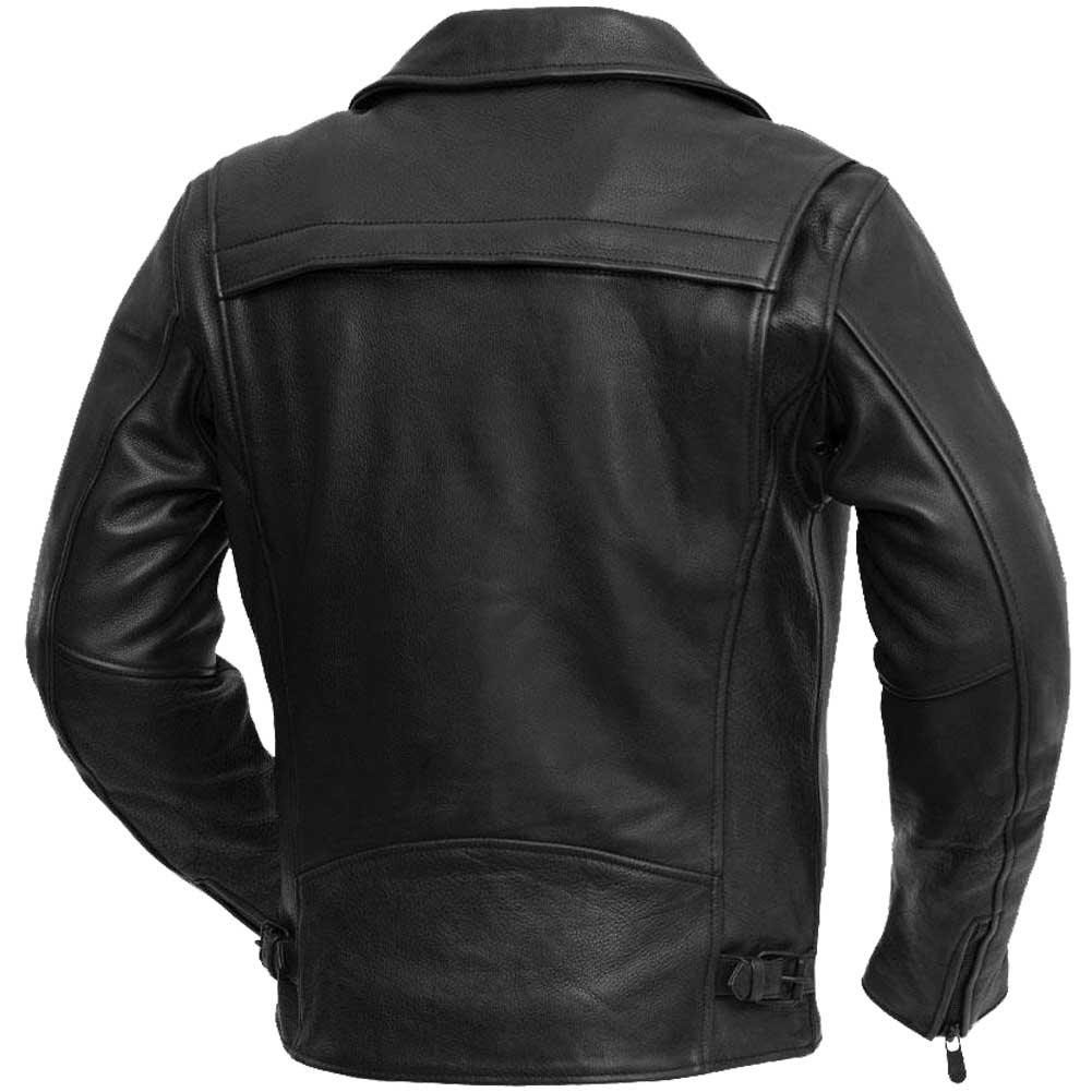 First Mfg Mens Night Rider Vented Leather Motorcycle Jacket