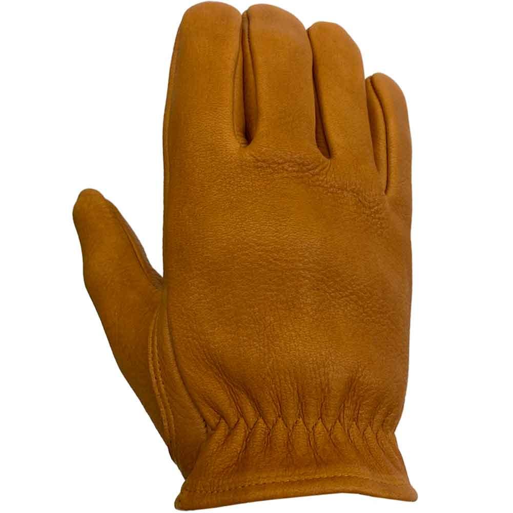 Legendary Mens Tan Deerskin Leather Short Wrist Motorcycle Gloves