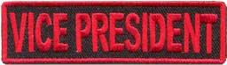 Red Motorcycle Club Vice President Patch