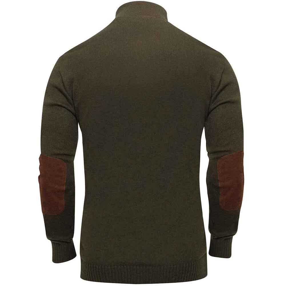 Rothco 3-Button Sweater With Suede Accents