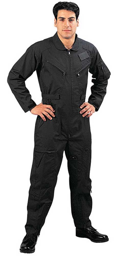 Rothco Mens CWU-27/P Military Flight Suit (Black)