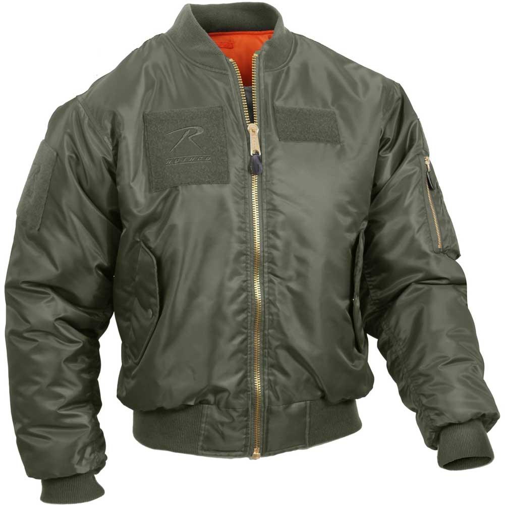 Rothco Mens MA-1 Flight Jacket with Patches