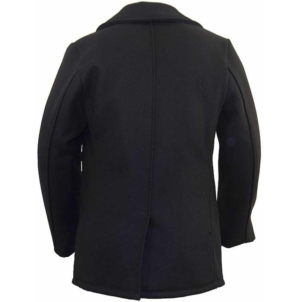 Schott NYC Mens 740 Naval Peacoat in Melton Wool