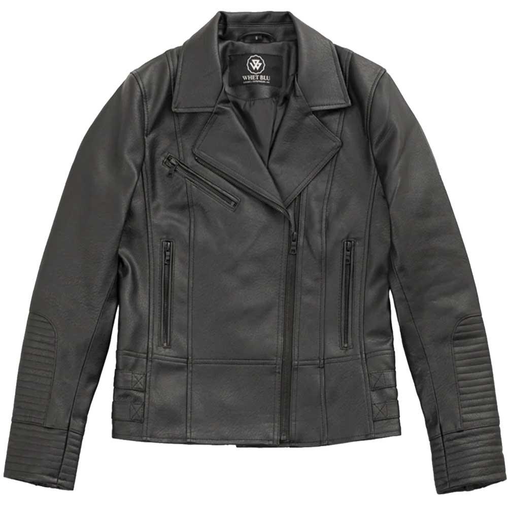 Whet Blu Womens Lauren Faux Leather Biker Jacket