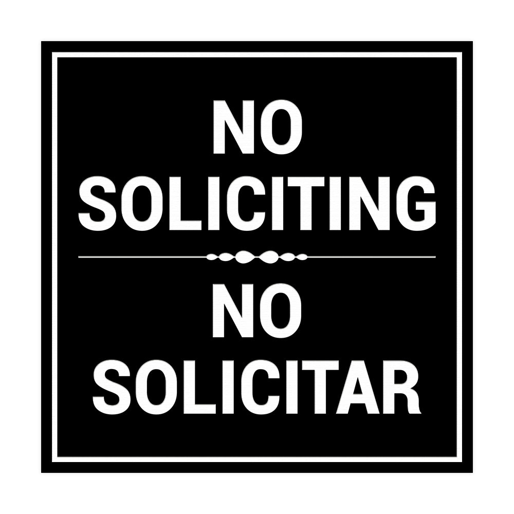 Outdoor no soliciting sign